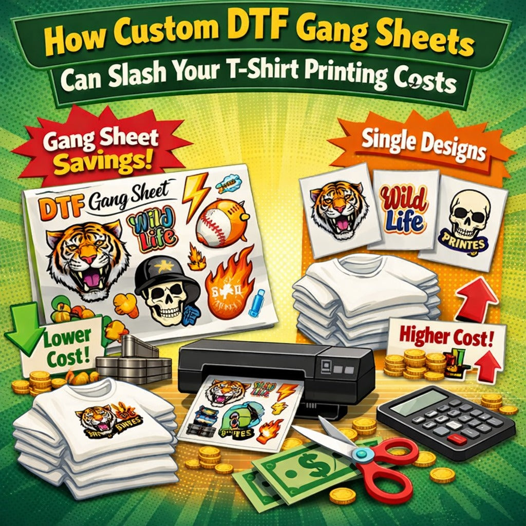 How Custom DTF Gang Sheets Can Slash Your T-Shirt Printing Costs