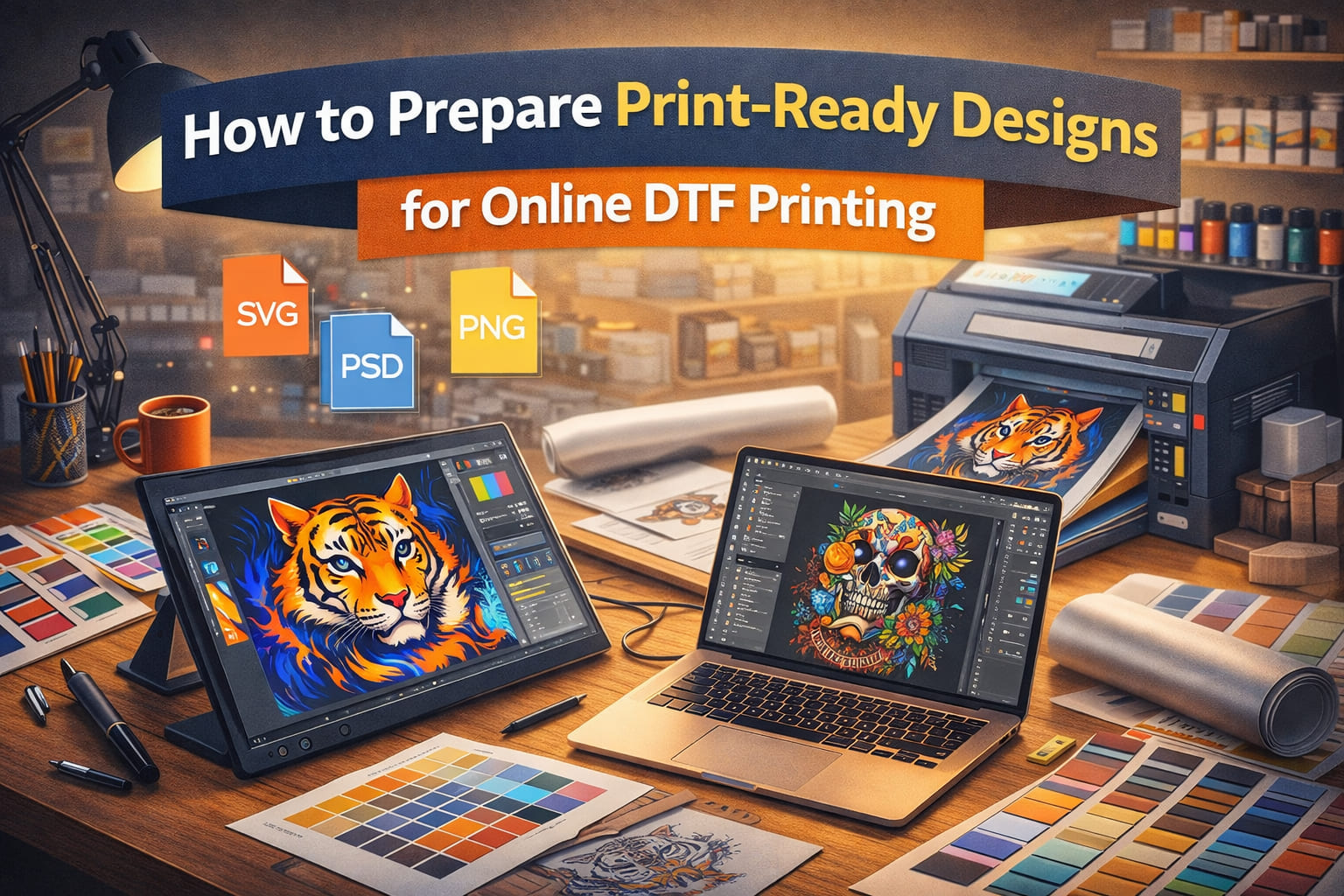 How to Prepare Print-Ready Designs for Online DTF Printing